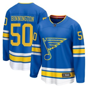 Jordan Binnington St. Louis Blues Men's Fanatics Blue Breakaway Home 2025 Jersey