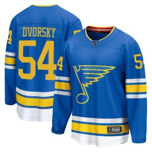 Dalibor Dvorsky St. Louis Blues Men's Fanatics Blue Breakaway Home 2025 Jersey