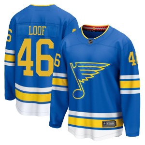 Leo Loof St. Louis Blues Men's Fanatics Blue Breakaway Home 2025 Jersey
