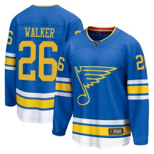 Nathan Walker St. Louis Blues Men's Fanatics Blue Breakaway Home 2025 Jersey