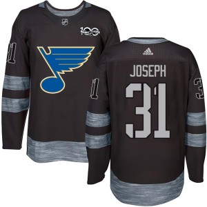 Curtis Joseph St. Louis Blues Men's Authentic Black 1917-2017 100th Anniversary Jersey