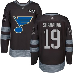 Brendan Shanahan St. Louis Blues Men's Authentic Black 1917-2017 100th Anniversary Jersey