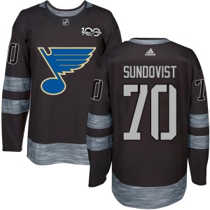 Oskar Sundqvist St. Louis Blues Men's Authentic Black 1917-2017 100th Anniversary Jersey