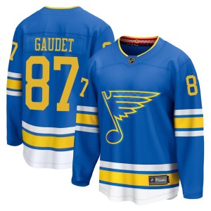 Marc-Andre Gaudet St. Louis Blues Youth Fanatics Blue Breakaway Home 2025 Jersey