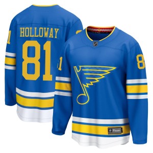 Dylan Holloway St. Louis Blues Youth Fanatics Blue Breakaway Home 2025 Jersey