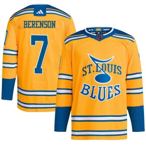 Red Berenson St. Louis Blues Men's Adidas Authentic Yellow Reverse Retro 2.0 Jersey