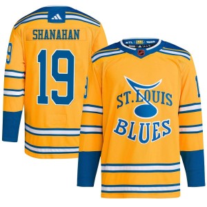 Brendan Shanahan St. Louis Blues Men's Adidas Authentic Yellow Reverse Retro 2.0 Jersey