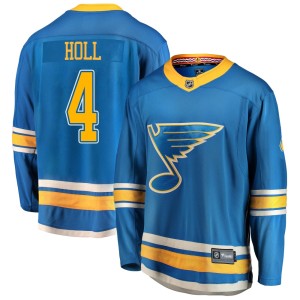 Justin Holl St. Louis Blues Men's Fanatics Branded Blue Breakaway Alternate Jersey