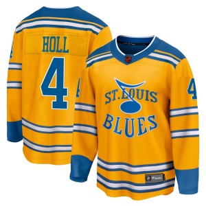 Justin Holl St. Louis Blues Men's Fanatics Branded Yellow Breakaway Special Edition 2.0 Jersey
