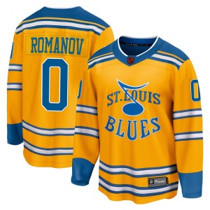 Georgi Romanov St. Louis Blues Men's Fanatics Branded Yellow Breakaway Special Edition 2.0 Jersey