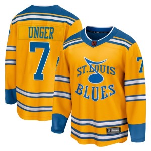 Garry Unger St. Louis Blues Men's Fanatics Branded Yellow Breakaway Special Edition 2.0 Jersey