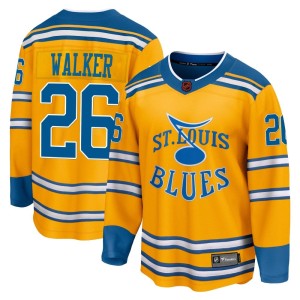 Nathan Walker St. Louis Blues Men's Fanatics Branded Yellow Breakaway Special Edition 2.0 Jersey