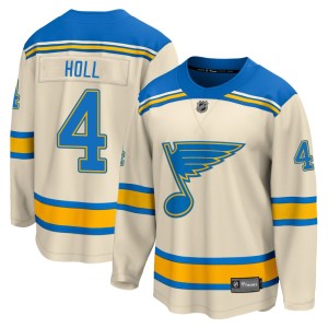 Justin Holl St. Louis Blues Youth Fanatics Branded Cream 2022 Winter Classic Breakaway Jersey