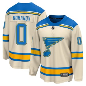 Georgi Romanov St. Louis Blues Youth Fanatics Branded Cream 2022 Winter Classic Breakaway Jersey
