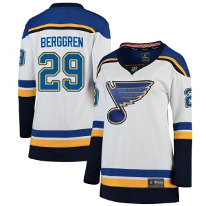 Jonatan Berggren St. Louis Blues Women's Fanatics Branded White Breakaway Away Jersey