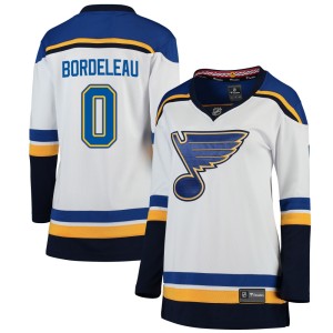 Thomas Bordeleau St. Louis Blues Women's Fanatics Branded White Breakaway Away Jersey