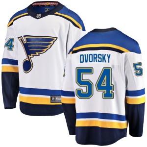 Dalibor Dvorsky St. Louis Blues Men's Fanatics Branded White Breakaway Away Jersey