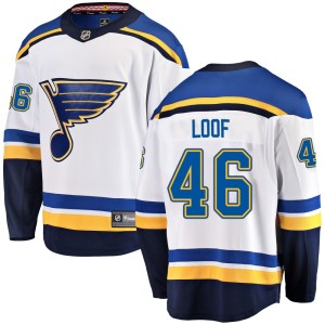 Leo Loof St. Louis Blues Men's Fanatics Branded White Breakaway Away Jersey