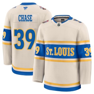 Kelly Chase St. Louis Blues Youth Fanatics Premium Cream 2025 Winter Classic Jersey