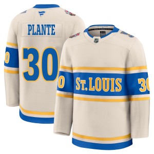Jacques Plante St. Louis Blues Youth Fanatics Premium Cream 2025 Winter Classic Jersey