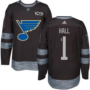Glenn Hall St. Louis Blues Youth Authentic Black 1917-2017 100th Anniversary Jersey