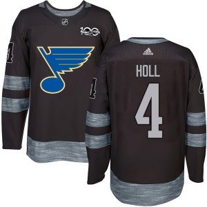 Justin Holl St. Louis Blues Youth Authentic Black 1917-2017 100th Anniversary Jersey