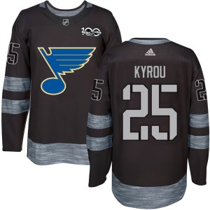 Jordan Kyrou St. Louis Blues Youth Authentic Black 1917-2017 100th Anniversary Jersey