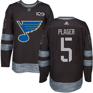 Bob Plager St. Louis Blues Youth Authentic Black 1917-2017 100th Anniversary Jersey