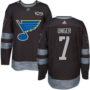Garry Unger St. Louis Blues Youth Authentic Black 1917-2017 100th Anniversary Jersey