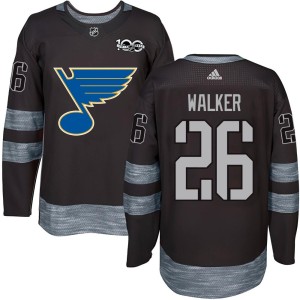 Nathan Walker St. Louis Blues Youth Authentic Black 1917-2017 100th Anniversary Jersey