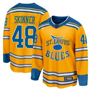 Hunter Skinner St. Louis Blues Youth Fanatics Branded Yellow Breakaway Special Edition 2.0 Jersey