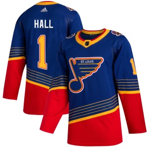 Glenn Hall St. Louis Blues Men's Adidas Authentic Blue 2019/20 Jersey
