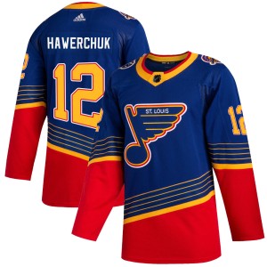 Dale Hawerchuk St. Louis Blues Men's Adidas Authentic Blue 2019/20 Jersey