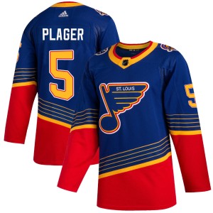 Bob Plager St. Louis Blues Men's Adidas Authentic Blue 2019/20 Jersey