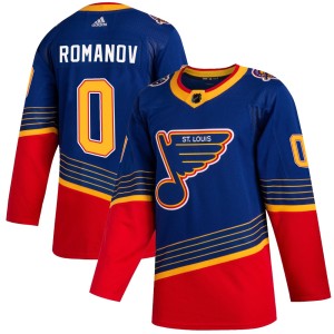 Georgi Romanov St. Louis Blues Men's Adidas Authentic Blue 2019/20 Jersey