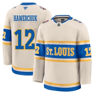 Dale Hawerchuk St. Louis Blues Men's Fanatics Premium Cream 2025 Winter Classic Jersey