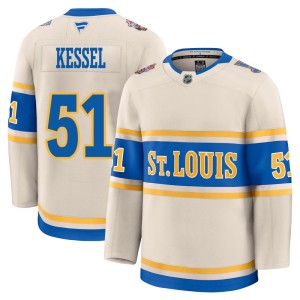 Matthew Kessel St. Louis Blues Men's Fanatics Premium Cream 2025 Winter Classic Jersey