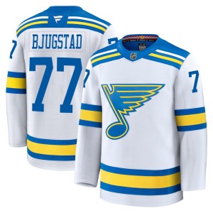 Nick Bjugstad St. Louis Blues Men's Fanatics Premium White Away 2025 Jersey