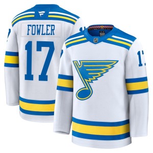 Cam Fowler St. Louis Blues Men's Fanatics Premium White Away 2025 Jersey