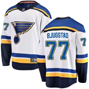 Nick Bjugstad St. Louis Blues Youth Fanatics Branded White Breakaway Away Jersey