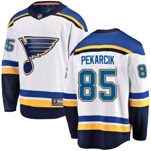 Juraj Pekarcik St. Louis Blues Youth Fanatics Branded White Breakaway Away Jersey