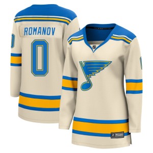 Georgi Romanov St. Louis Blues Women's Fanatics Branded Cream 2022 Winter Classic Breakaway Jersey