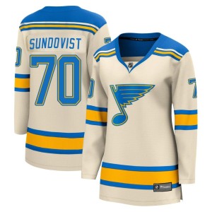Oskar Sundqvist St. Louis Blues Women's Fanatics Branded Cream 2022 Winter Classic Breakaway Jersey