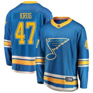 Torey Krug St. Louis Blues Youth Fanatics Branded Blue Breakaway Alternate Jersey