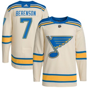 Red Berenson St. Louis Blues Men's Adidas Authentic Red Cream 2022 Winter Classic Player Jersey
