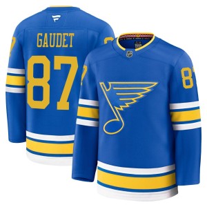 Marc-Andre Gaudet St. Louis Blues Youth Fanatics Premium Blue Home 2025 Jersey