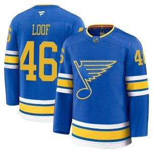 Leo Loof St. Louis Blues Youth Fanatics Premium Blue Home 2025 Jersey