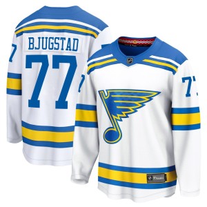 Nick Bjugstad St. Louis Blues Youth Fanatics White Breakaway Away 2025 Jersey