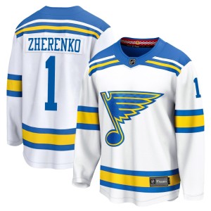 Vadim Zherenko St. Louis Blues Youth Fanatics White Breakaway Away 2025 Jersey