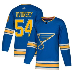 Dalibor Dvorsky St. Louis Blues Men's Adidas Authentic Blue Alternate Jersey